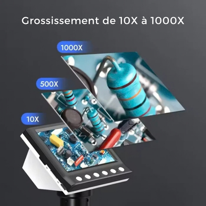 Microscope numérique avec écran LCD - observez chaque détail facilement
