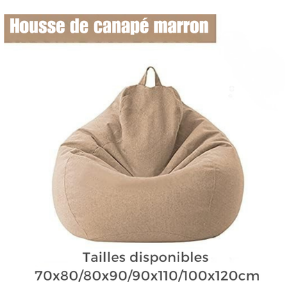 Housse de pouf en polyester 80 × 90 cm - confort à personnaliser