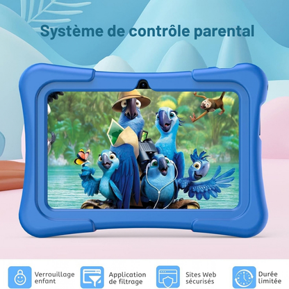 Tablette enfant 7 pouces avec double caméra - apprendre et s’amuser