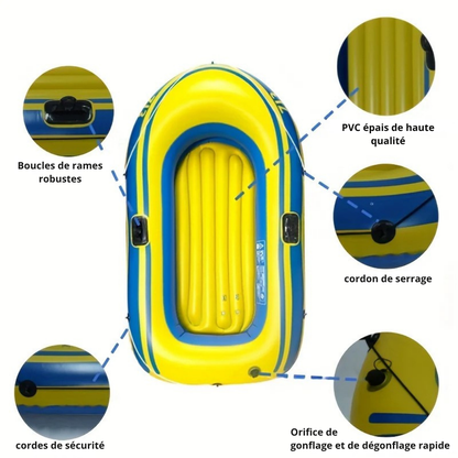 Bateau de pêche gonflable 2 personnes – Confort, stabilité et aventure sur l’eau