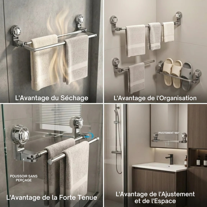 Porte-serviettes inox réglable - des serviettes toujours à portée