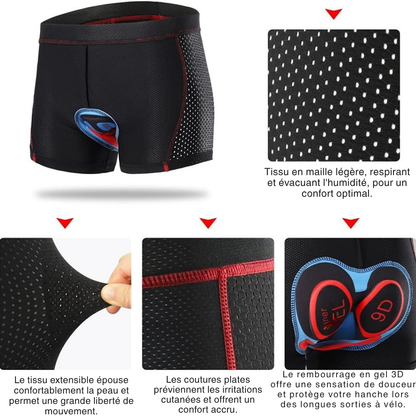 Cuissard pour femmes et hommes | Pantalon de vélo avec rembourrage en gel | Sous-vêtement de vélo | Veloride