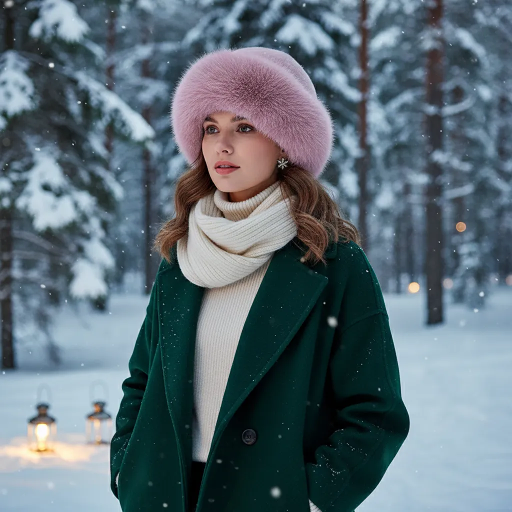 Furla – Elegante Damen Winter-Pelzmütze für warme