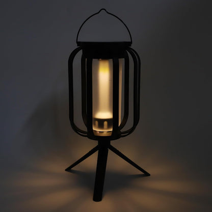 Lanterne Solaire LED Effet Flamme — Éclairage d'Ambiance Extérieur Rechargeable USB-C