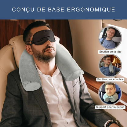 Coussin de Voyage Ergonomique – Confort Optimal pour Avion, Train et Voiture