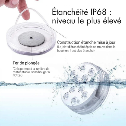 Lumières Magiques LED Étanches Rechargeables pour Piscine, Étang et Fontaine