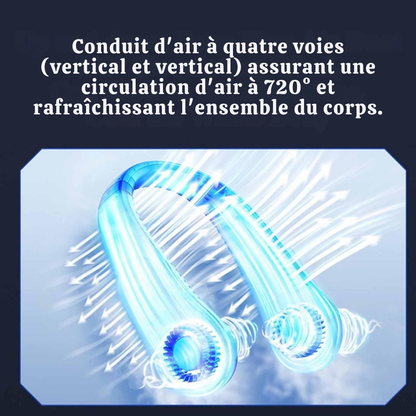 Ventilateur de Cou Silencieux & Portable – Fraîcheur Mains Libres au Quotidien