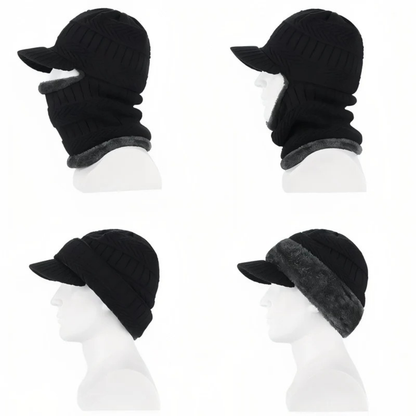 Cagoule homme en acrylique doublé - visage protégé du froid