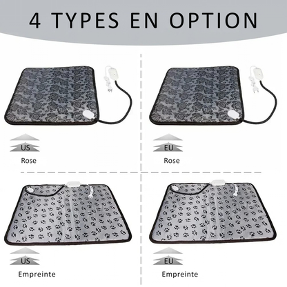Coussin chauffant pour animaux - chaleur réglable pour les nuits froides
