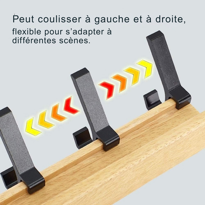 Porte-manteau mural à crochets mobiles - un rangement élégant et pratique