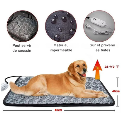 Beheizbare Tiermatte 220 V – einstellbare Wärme von 30 bis 50 °C