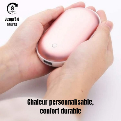 Chauffe-mains rechargeable 2-en-1 - de la chaleur partout avec vous