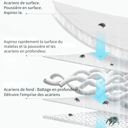 Aspirateur anti-acariens portable - un nettoyage ciblé des textiles