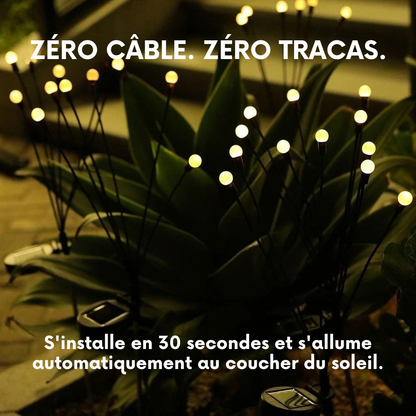 Lampes solaires LED effet luciole - une ambiance féerique au jardin