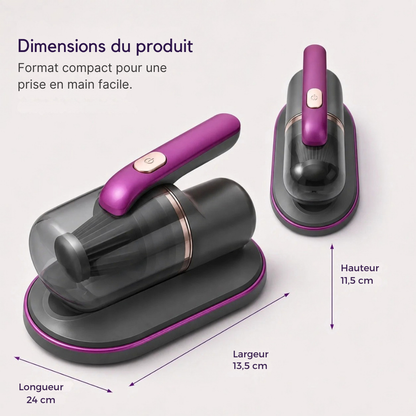 Aspirateur de lit sans fil avec lumière UV - des textiles plus propres