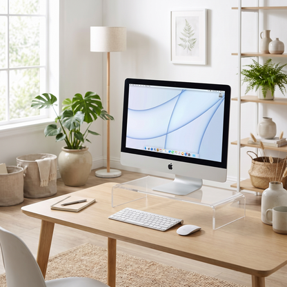 Clear Acrylic Monitor Riser Stand