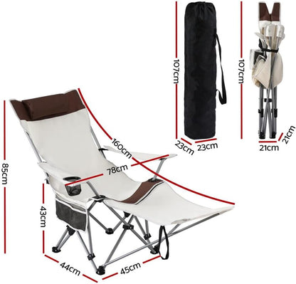 Chaise de plage portable pliable – Légère, confortable et idéale pour l’extérieur