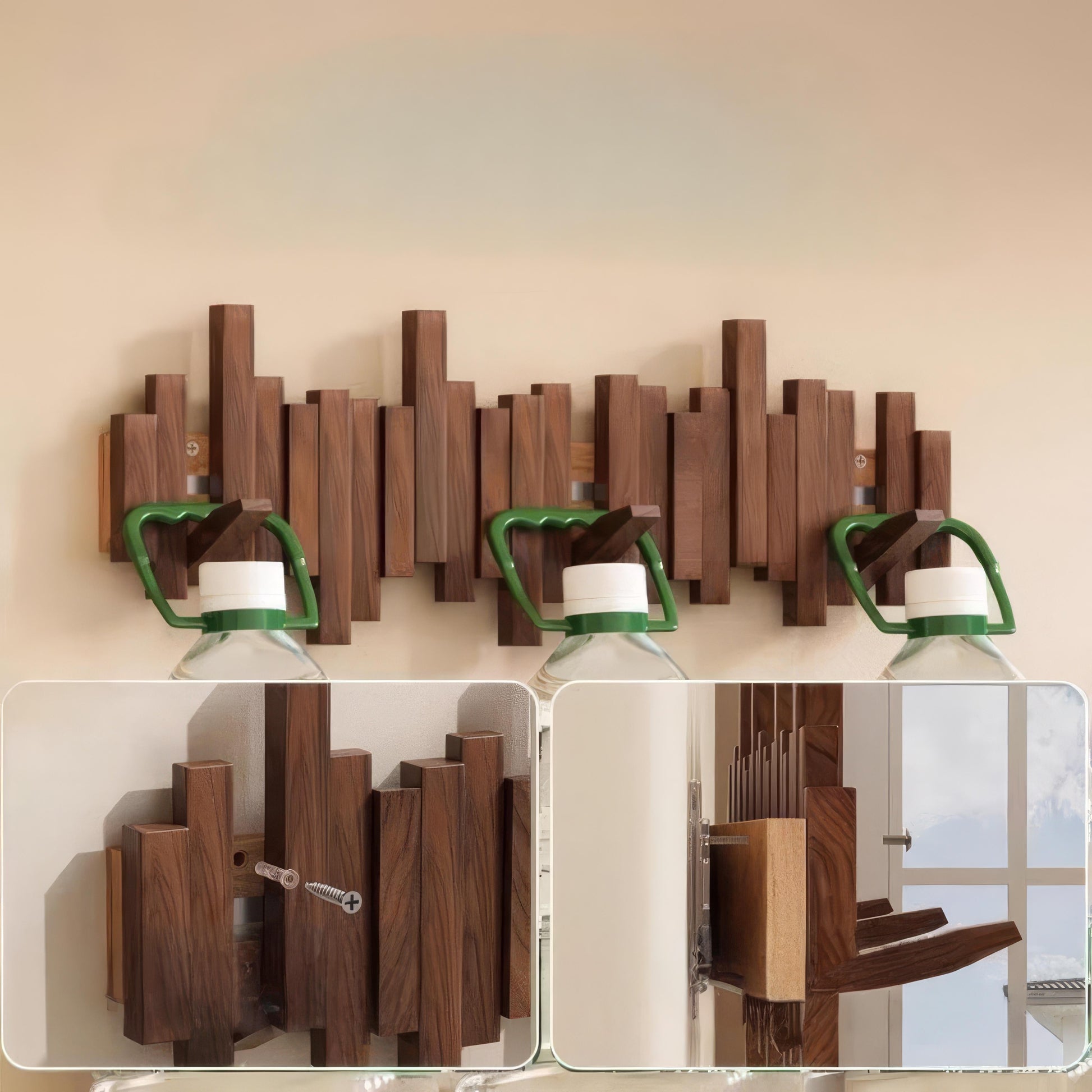 WoodFlex - Stilvolle Holzgarderobe mit flexiblen Magnethaken