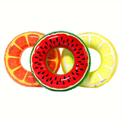 Flotteurs de Piscine Gonflables sur le Thème des Fruits – Ensemble de 3 Anneaux Durables