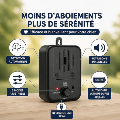 Répulsif anti-aboiement sans collier - retrouvez plus de calme