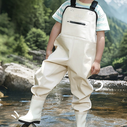 Waders enfant PVC/Nylon avec bottes - pour jouer sans se mouiller