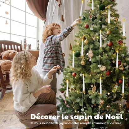 Bougies LED sans flamme x12 - lumière chaude et contrôle à distance