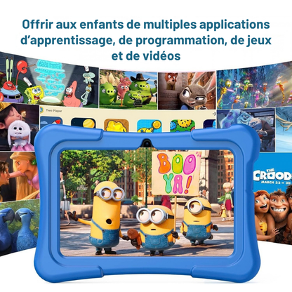 Tablette enfant 7 pouces avec double caméra - apprendre et s’amuser