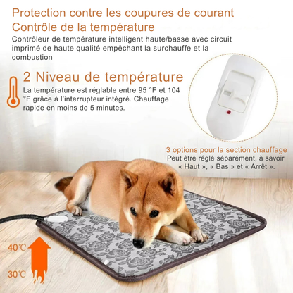 Beheizbare Tiermatte 220 V – einstellbare Wärme von 30 bis 50 °C