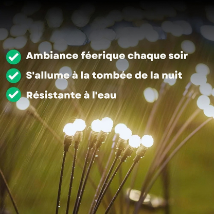 Lampes solaires LED effet luciole - une ambiance féerique au jardin