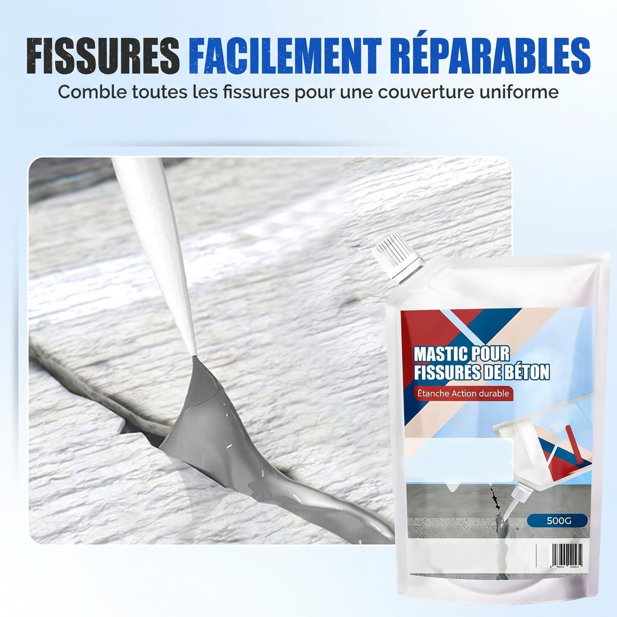 Colle haute performance pour la réparation des fissures du béton