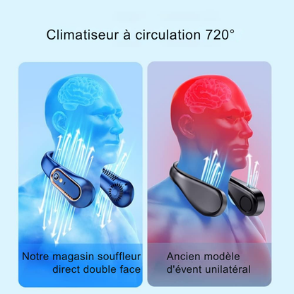 Ventilateur de Cou Silencieux & Portable – Fraîcheur Mains Libres au Quotidien