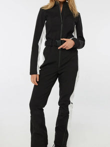 Combinaison de Ski Taille Haute pour Femme – Combinaison Hivernale Isolée Fermeture Éclair