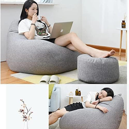 Norvo | Bean Bag Cover | Ergonomic and Stylish | 80x90 cm, 100x120 cm