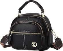 Sac classique multi-compartiments à bandoulière large et ajustable en cuir