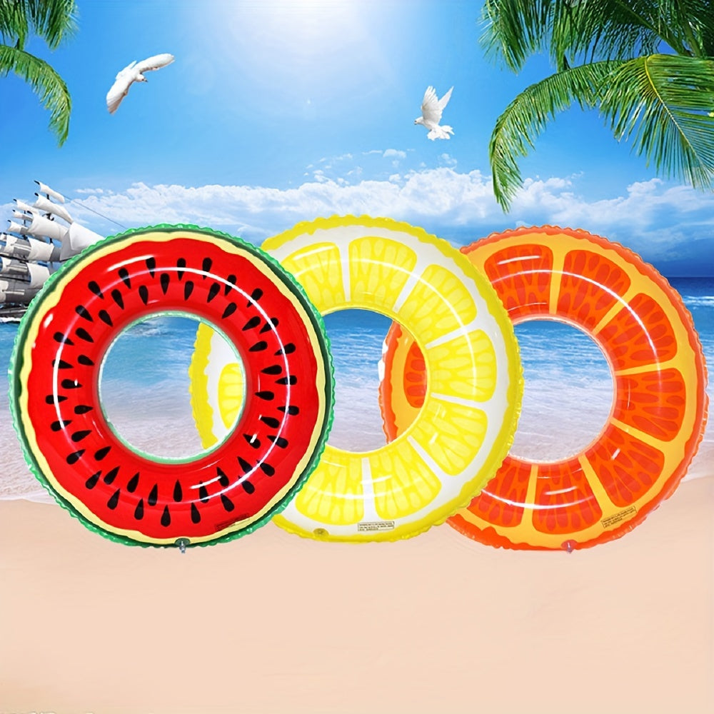 Flotteurs de Piscine Gonflables sur le Thème des Fruits – Ensemble de 3 Anneaux Durables