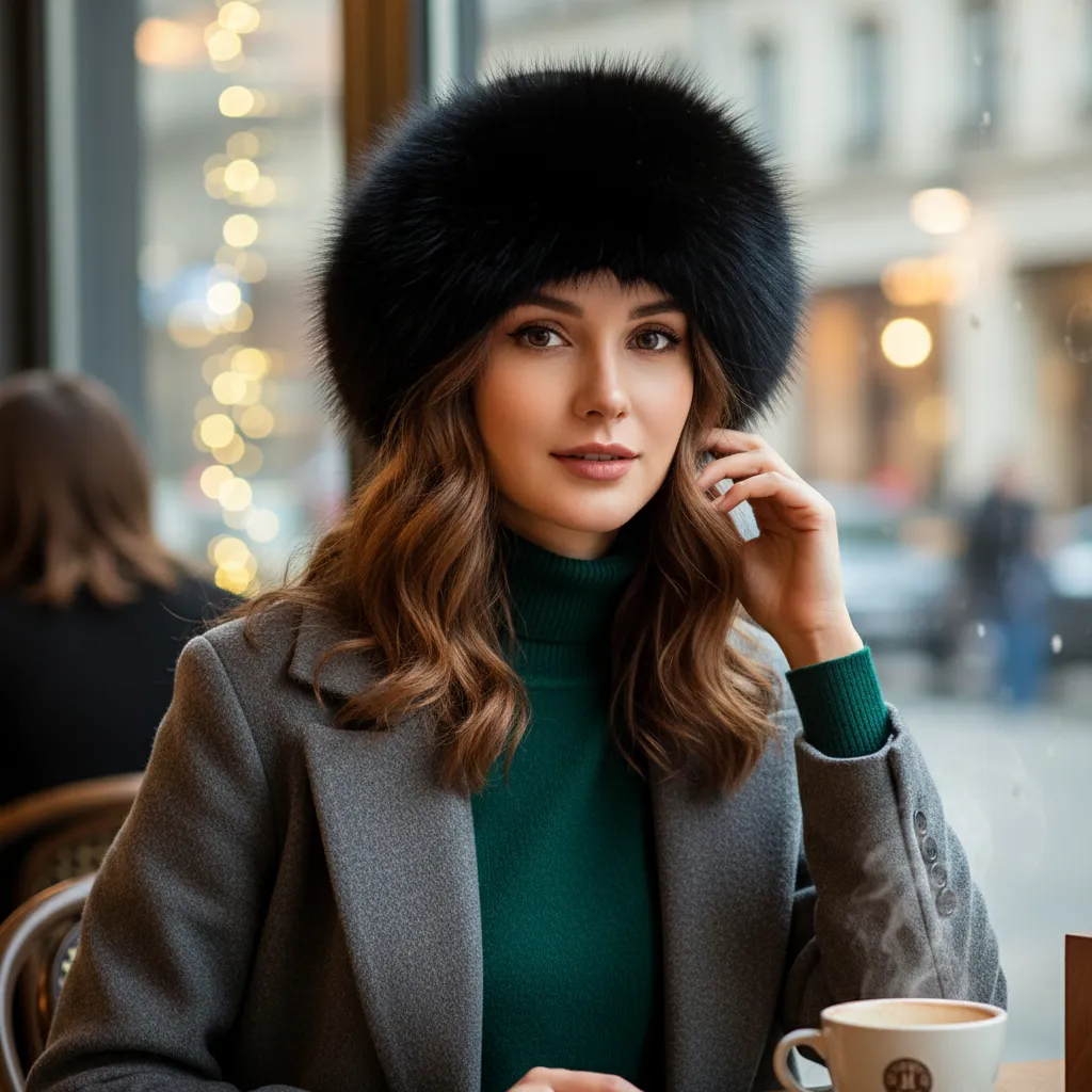 Furla – Elegante Damen Winter-Pelzmütze für warme