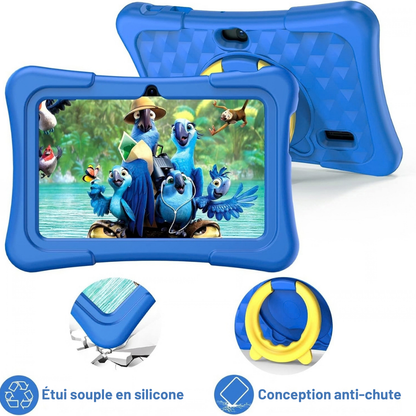 Tablette enfant 7 pouces avec double caméra - apprendre et s’amuser