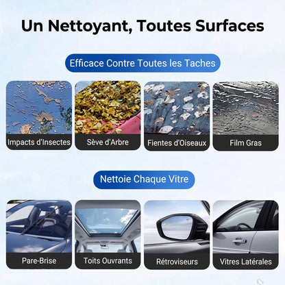 Dissolvant portable de film d'huile pour vitres