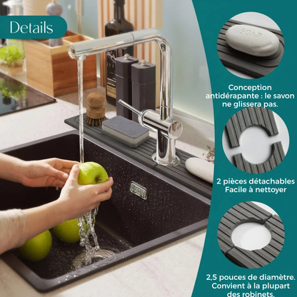 Tapis d’évier en diatomite 40 ou 60 cm - fini l’eau autour du robinet