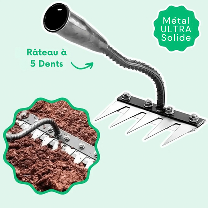 Râteau désherbant en acier carbone - entretenez votre jardin facilement