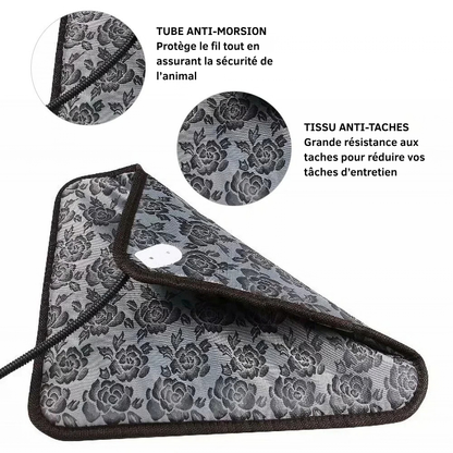 Coussin chauffant pour animaux - chaleur réglable pour les nuits froides