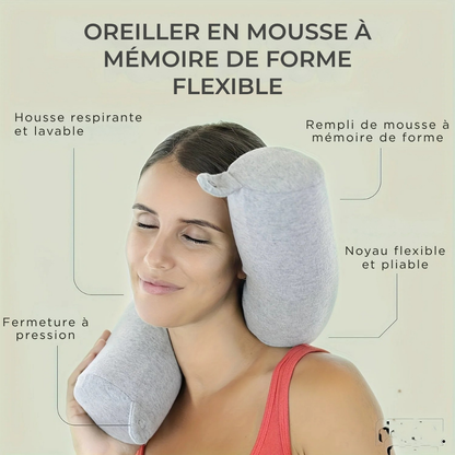 Coussin de Voyage Ergonomique – Confort Optimal pour Avion, Train et Voiture