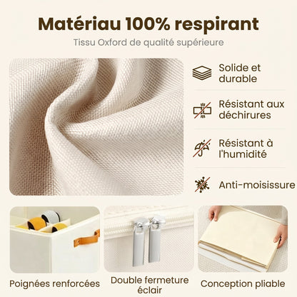 Boîte de rangement en tissu pour chaussures – Pliable, grande capacité, anti-poussière et respirante pour placard et chambre