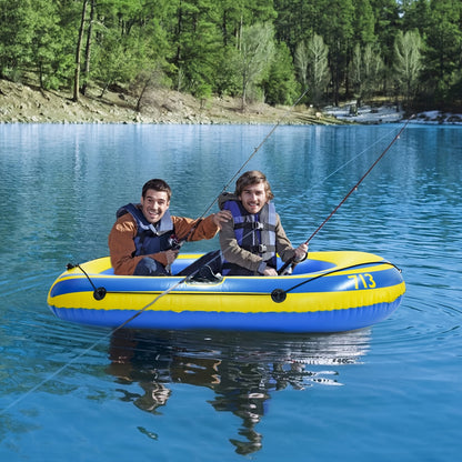 Bateau de Pêche Gonflable – Bateau en PVC Léger pour 2 Personnes avec Pagaies
