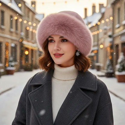 Furla – Elegante Damen Winter-Pelzmütze für warme