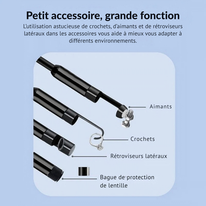 Endoscope d’inspection avec écran HD - voyez facilement les zones difficiles d’accès