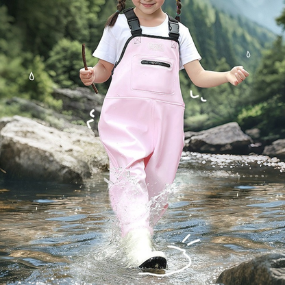 Waders enfant PVC/Nylon avec bottes - pour jouer sans se mouiller