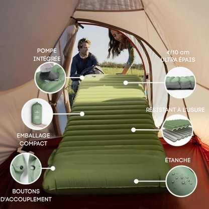 Matelas de Camping Ultraléger – Gonflage Rapide, Compact et Ultra Résistant