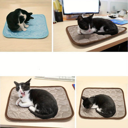 Tapis Rafraîchissant pour Animaux en Été - Tapis de Sommeil en Soie Glacée de 40 pouces pour Chiens et Chats