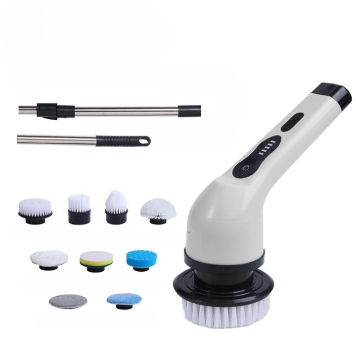 Brosse de nettoyage électrique 9-en-1 avec affichage LED – 1+1 GRATUIT